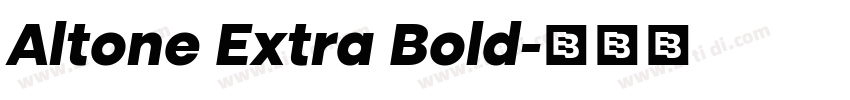 Altone Extra Bold字体转换